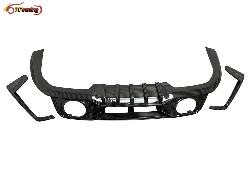 Tehart Style Dry Carbon Fiber Car Parts Rear Diffuser With Rear Splitter for Porsche 992 Turbo S 2020-2023 Carbon Diffuser