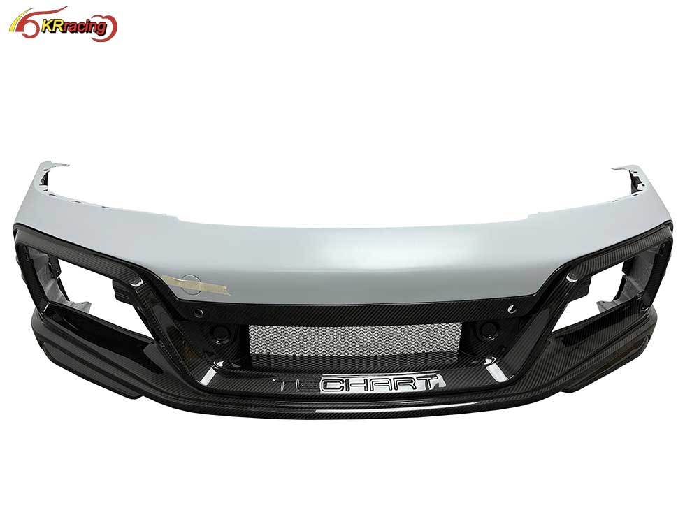 Tehart Style Dry Partial Carbon Fiber Car Parts Front Bumper With Front Lip for Porsche 992 Turbo S 2020-2023 Carbon Bumper