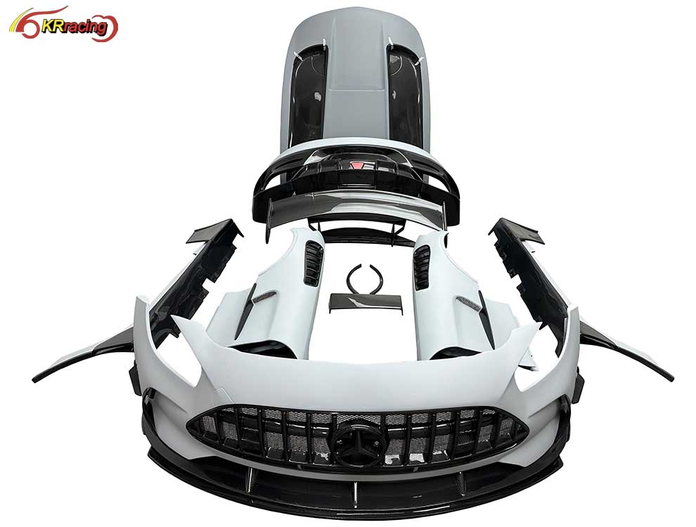 Black Series Style Half Carbon Fiber Body Kit With Bumper Spoiler Hood Fender for Mercedes Benz AMG GT GTC GTS 2015-2018 BS Kit