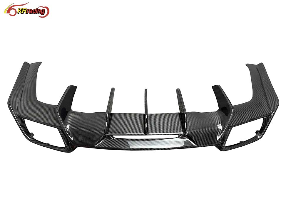 R Style Gloss Wet Carbon Fiber Decoration Rear Bumper Lip for Benz AMG GT GTS 2015-2018 Carbon Rear Diffuser Car Parts