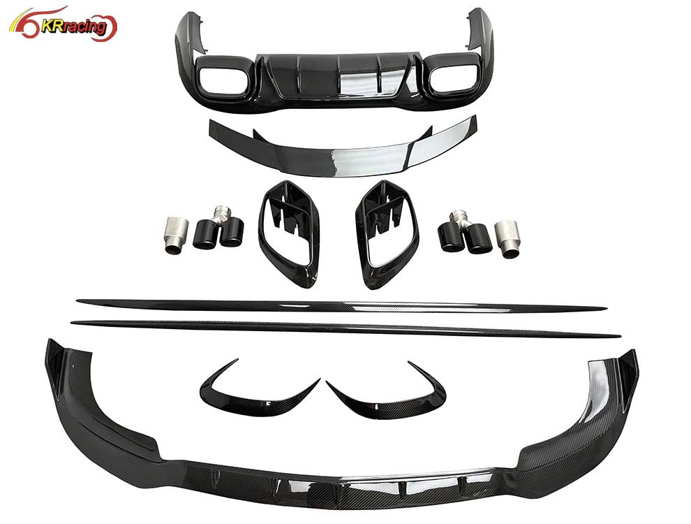 Auto Parts Carbon Fiber Brabu Body Kit Dry Carbon Fiber Car Bumper Lip Wing for Mercedes Benz AMG GT53 GT43 GT50 Body Kit