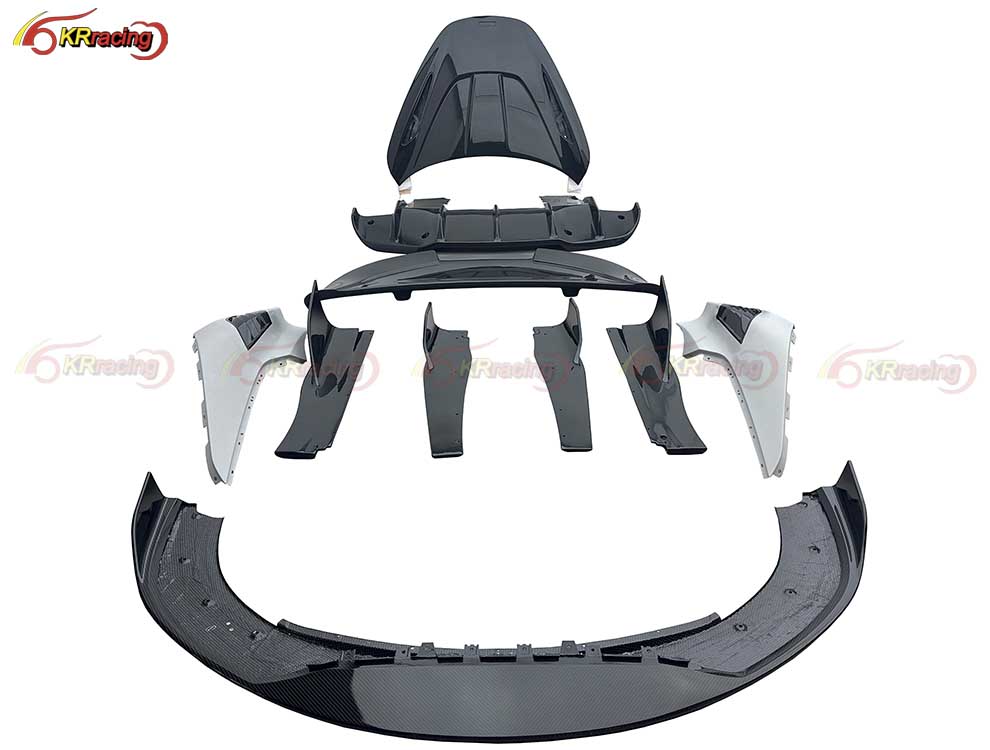 RYFT Style Dry Carbon Fiber Car Body Kit for Mclaren 750s 2015-2018 Bumpers Hood Front Diffuser Lip Fender Side Skirt Rear Wing